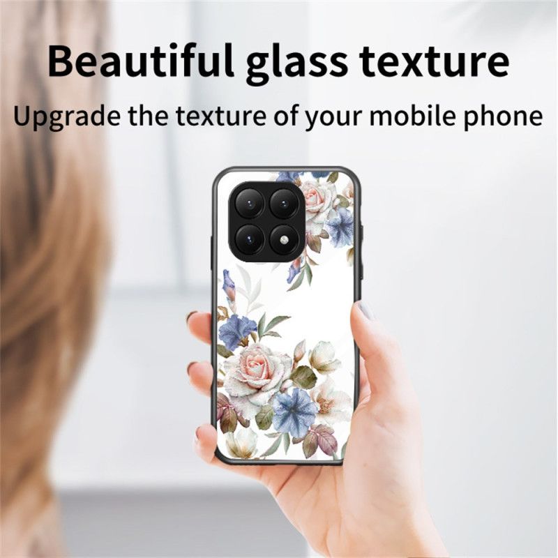 Deksel Xiaomi 15t Pro Blomstermotiv Herdet Glass