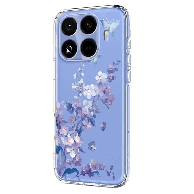 Deksel Xiaomi 15t Pro Blomsterprintet Gjennomsiktig Beskyttelse Deksel