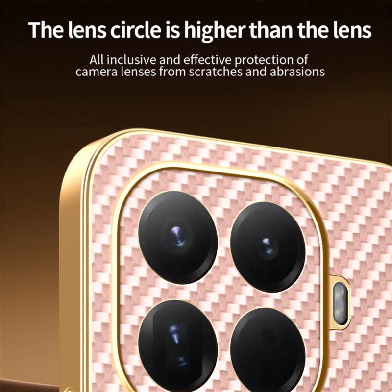 Deksel Xiaomi 15t Pro Mobildeksel Karbonfibertekstur