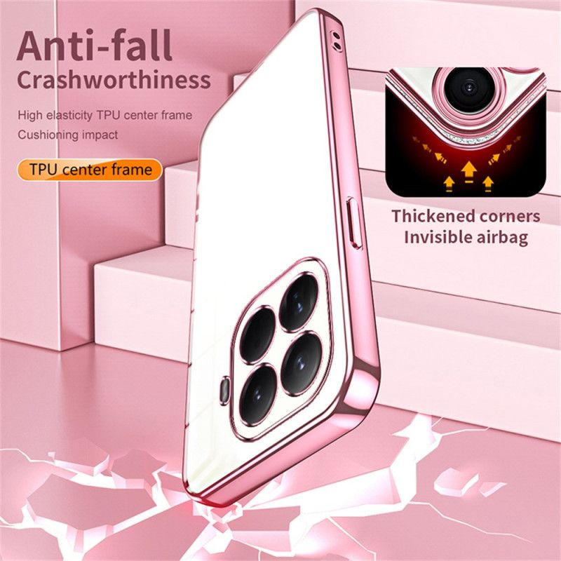 Deksel Xiaomi 15t Pro Ramme Med Metalleffekt Beskyttelse Deksel