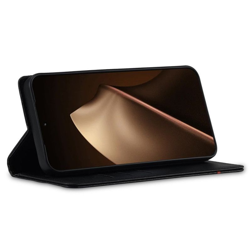 Folio Deksel Lær Xiaomi 15t Pro Mobildeksel Karbonfiber Fiber