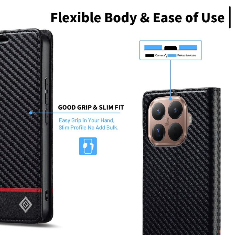 Folio Deksel Lær Xiaomi 15t Pro Mobildeksel Karbonfiber Fiber