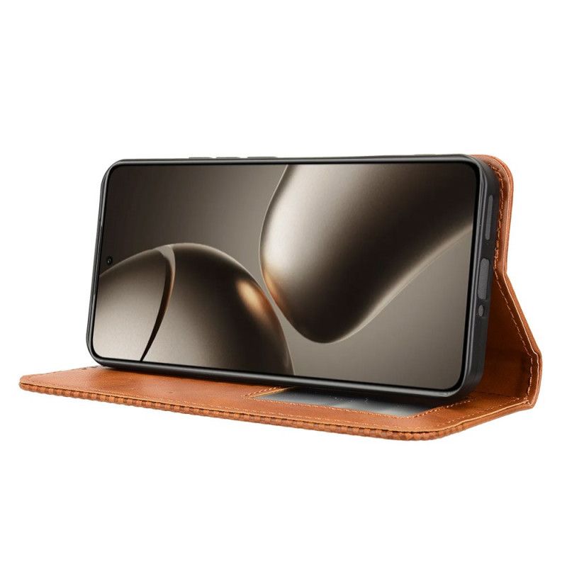 Folio Deksel Lær Xiaomi 15t Pro Mobildeksel Vintage Kant