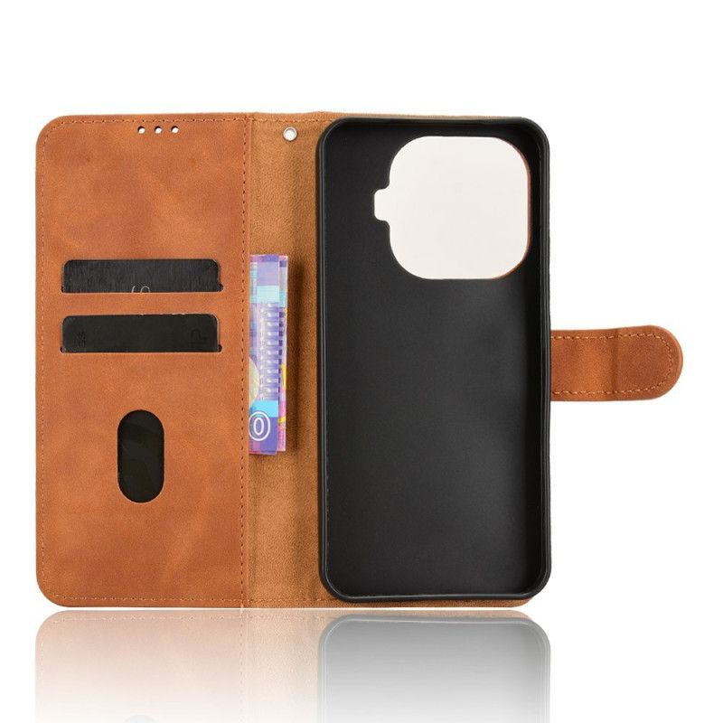 Folio Deksel Til Xiaomi 15t Pro Semsket Skinn-effekt