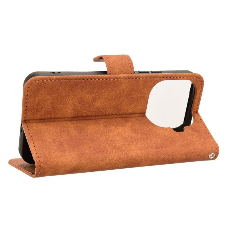 Folio Deksel Til Xiaomi 15t Pro Semsket Skinn-effekt