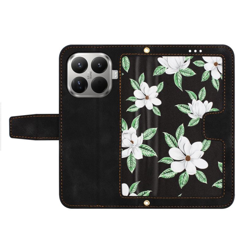 Folio Deksel Xiaomi 15t Pro Blomstermønster Med Stropp