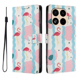 Folio Deksel Xiaomi 15t Pro Flamingoer Beskyttelse Deksel