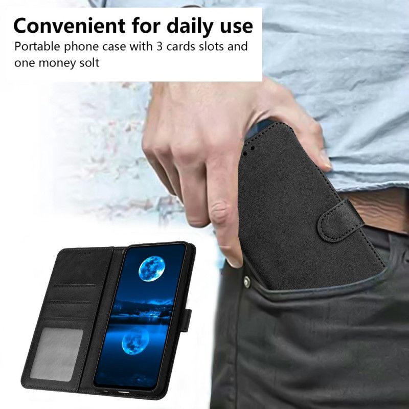 Folio Deksel Xiaomi 15t Pro Skinneffekt Med Rem