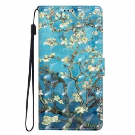 Lærdeksel Folio Deksel Xiaomi 15t Pro Blomster Aprikostre
