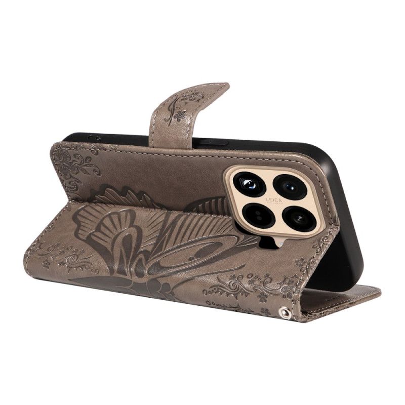 Lærdeksel Folio Deksel Xiaomi 15t Pro Grafisk Sommerfugl