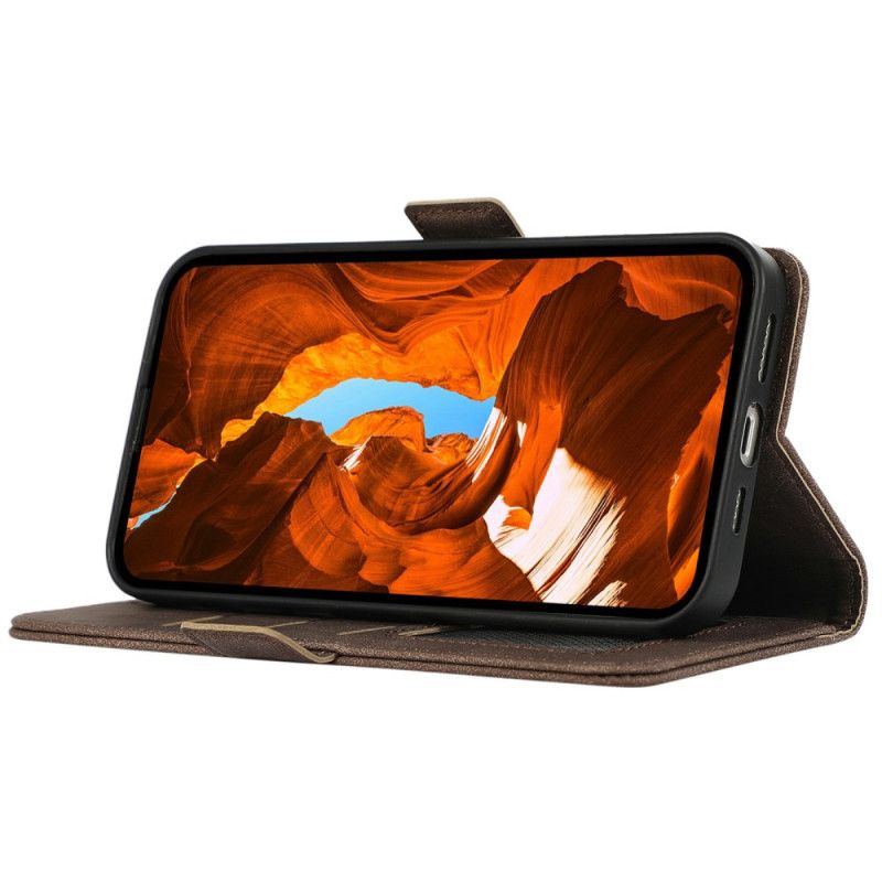 Lærdeksel Folio Deksel Xiaomi 15t Pro Mobildeksel Abeel Rfid-lommebok