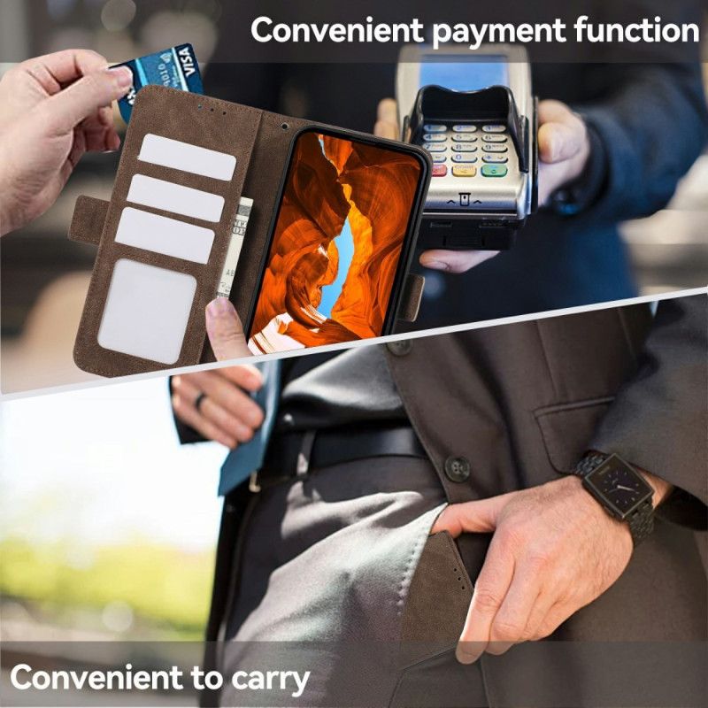 Lærdeksel Folio Deksel Xiaomi 15t Pro Mobildeksel Abeel Rfid-lommebok