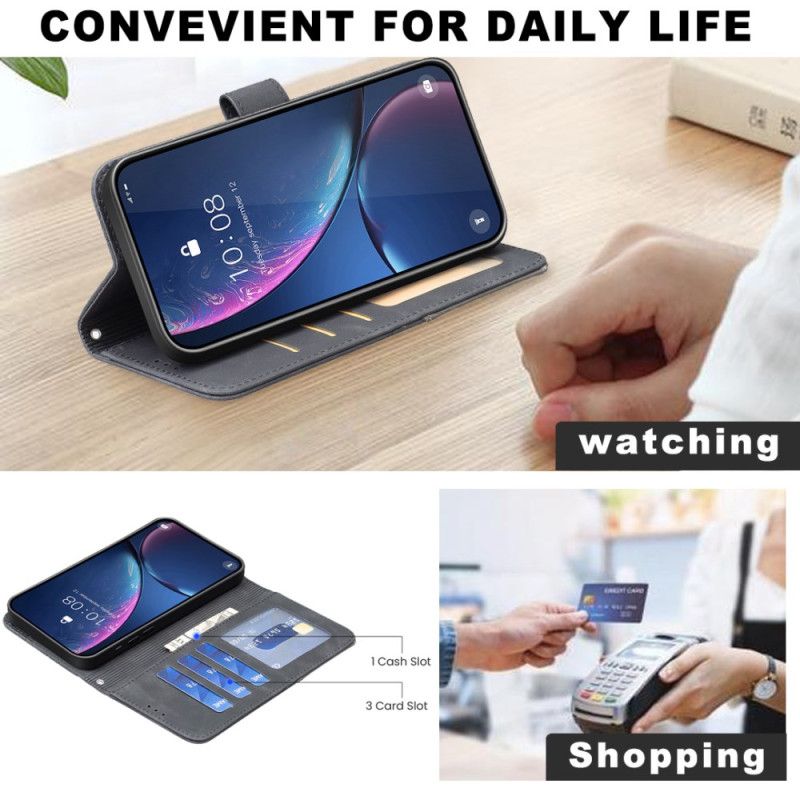 Lærdeksel Folio Deksel Xiaomi 15t Pro Mobildeksel Binfen-farge Geometrisk