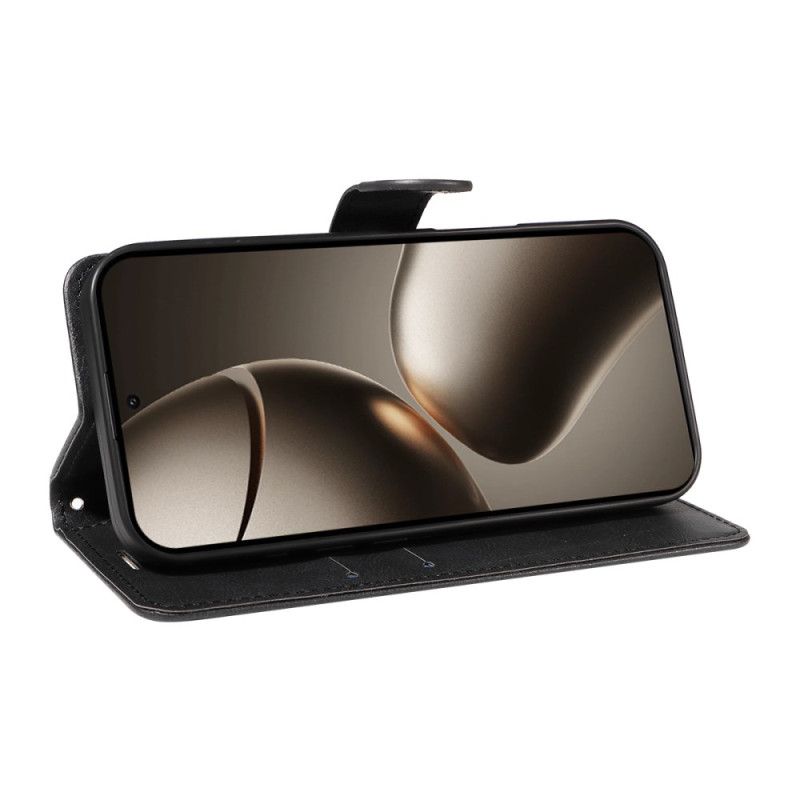 Lærdeksel Folio Deksel Xiaomi 15t Pro Mobildeksel Ensfarget Kunstskinn