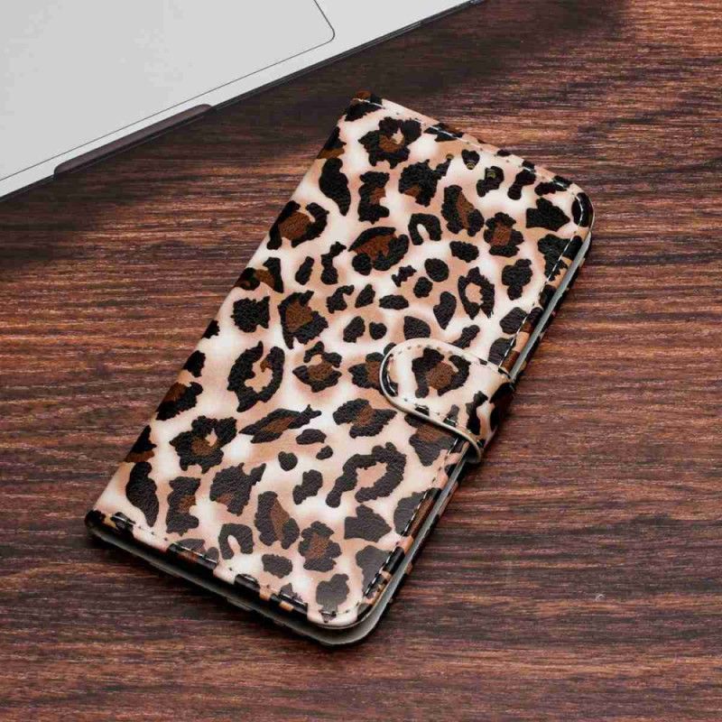 Lærdeksel Folio Deksel Xiaomi 15t Pro Mobildeksel Leopardtrykk