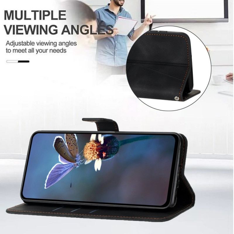 Lærdeksel Folio Deksel Xiaomi 15t Pro Mobildeksel Retro Semsket Skinn-effekt