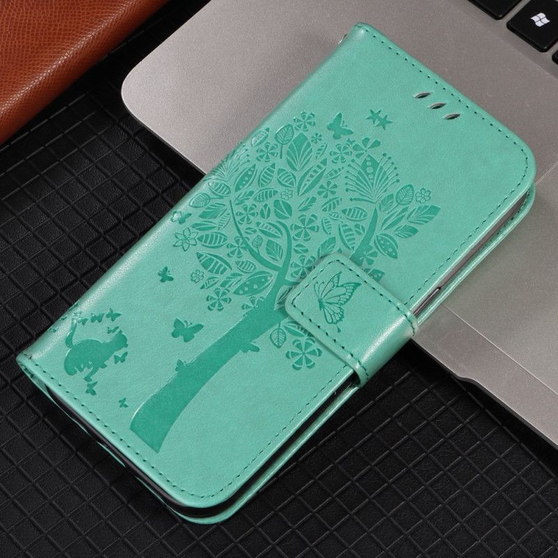 Lærdeksel Folio Deksel Xiaomi 15t Pro Mobildeksel Tre Og Katt