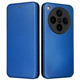 Folio Deksel Lær Oppo Find X8 Pro Mobildeksel Karbonfiber