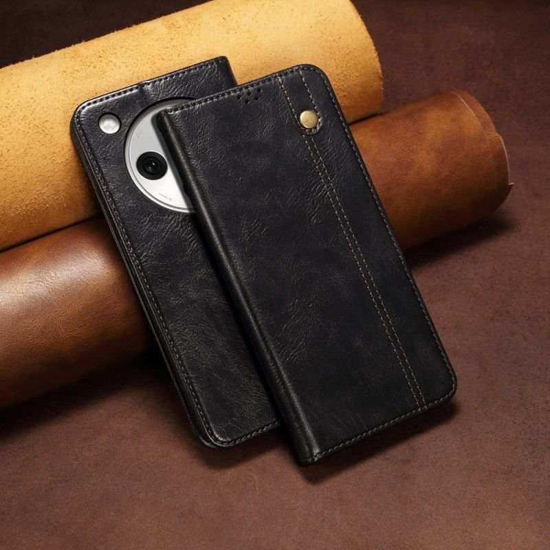 Folio Deksel Lær Oppo Find X8 Pro Mobildeksel Vokset Kunstskinn