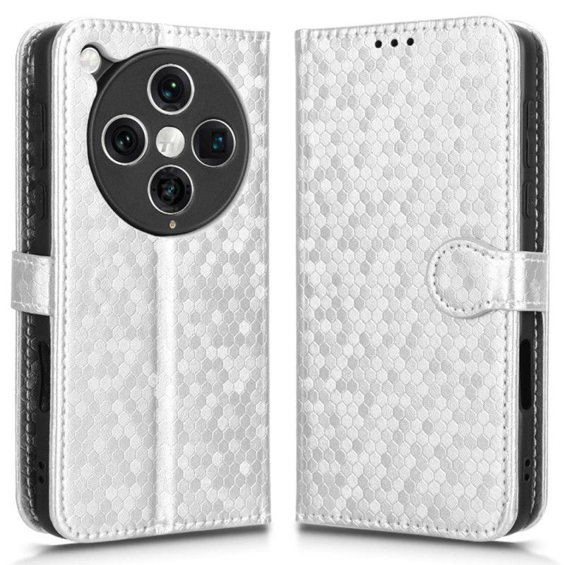 Lærdeksel Folio Deksel Oppo Find X8 Pro Glitterprikker Med Reim