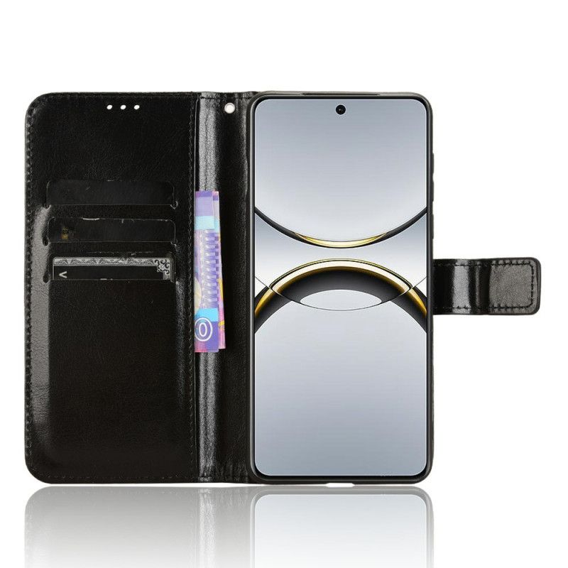 Lærdeksel Folio Deksel Oppo Find X8 Pro Mobildeksel Prangende Kunstskinn