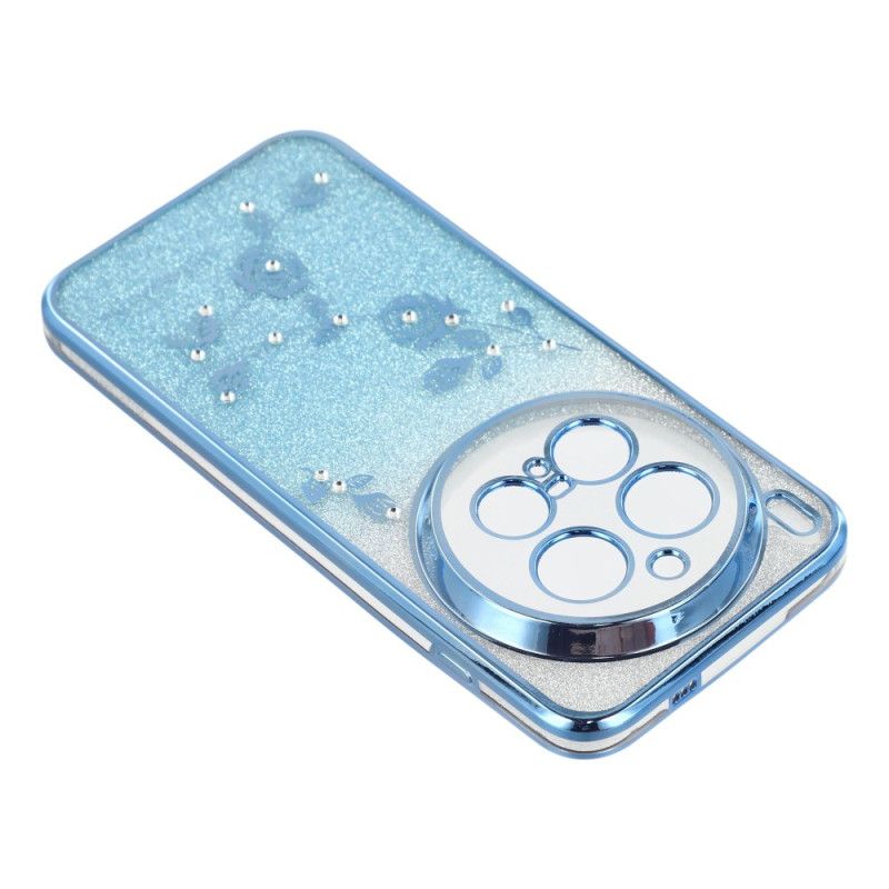 Deksel Vivo X300 Pro Mobildeksel Stropper Med Blomster Og Strass