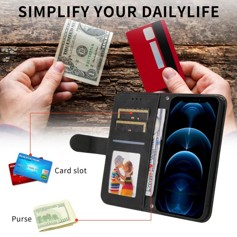 Folio Deksel Til Vivo X300 Pro Semsket Skinneffekt Med Nagler