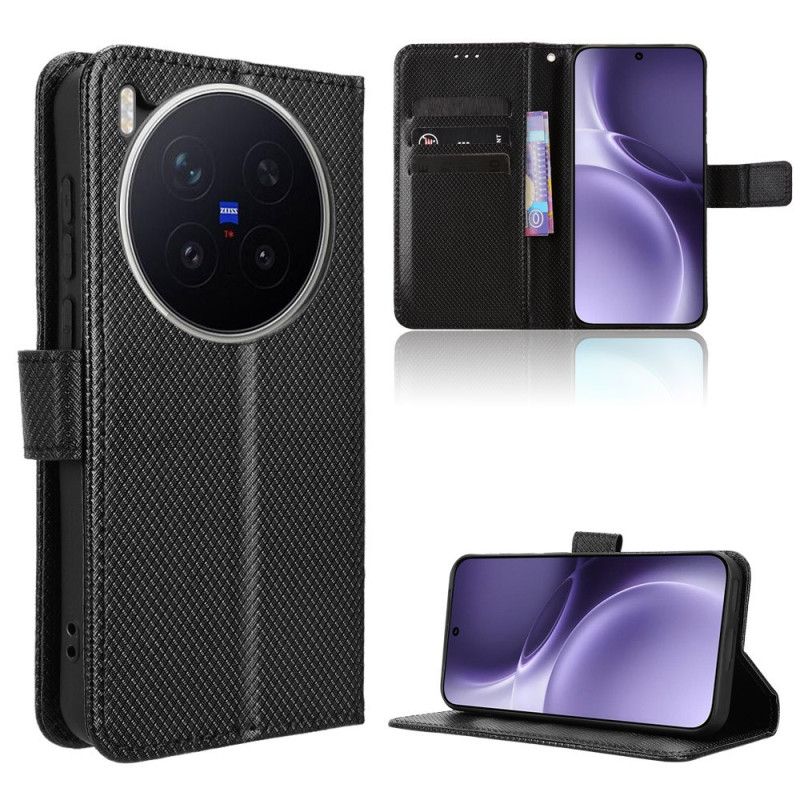 Folio Deksel Vivo X300 Pro Diamanttekstur Beskyttelse Deksel