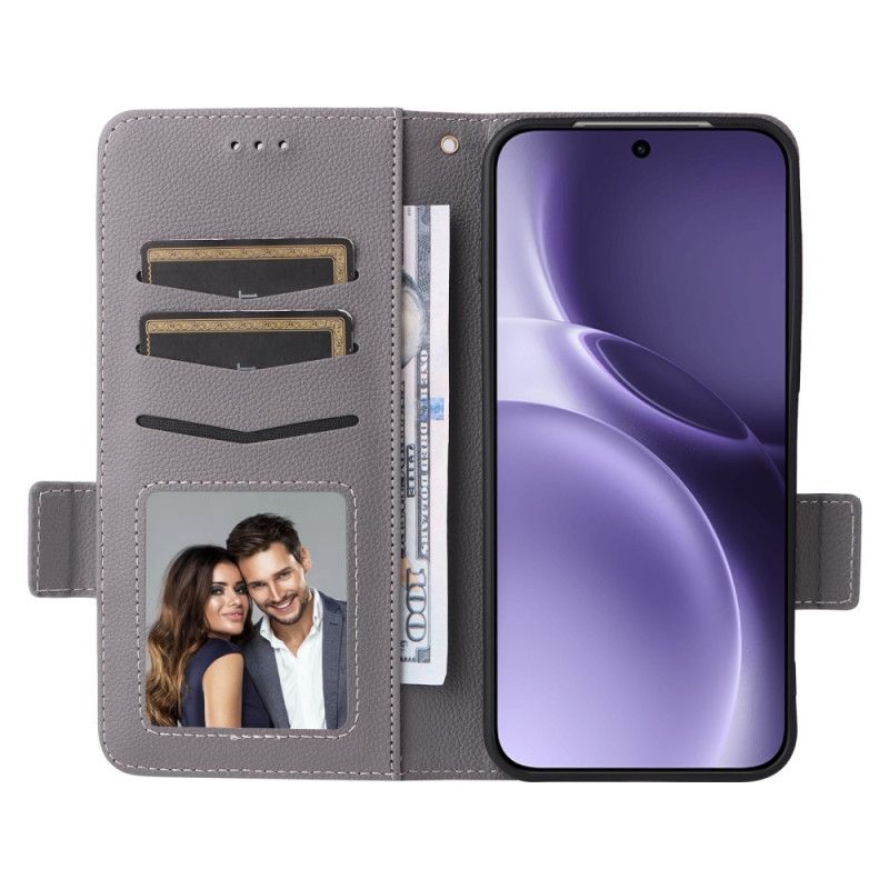 Folio Deksel Vivo X300 Pro Imitert Skinn Med Stropp Beskyttelse Deksel