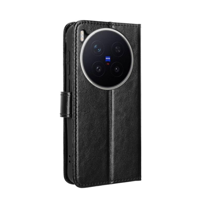 Folio Deksel Vivo X300 Pro Imitert Skinn Prangende Skinn