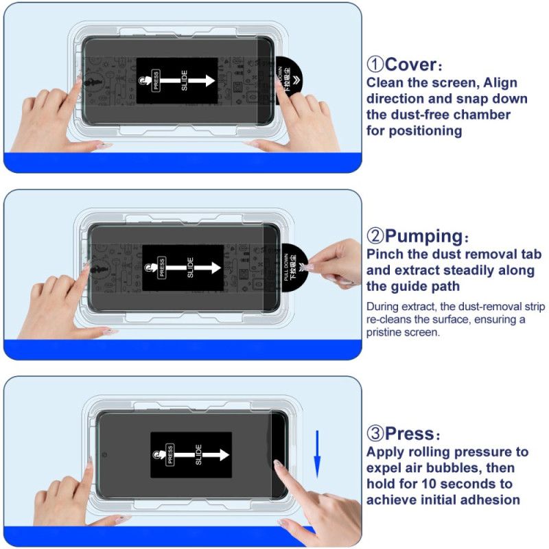 Skjermbeskytter I Herdet Glass For Vivo X300 Pro Med Monteringsramme (fingeravtrykkslåsing)