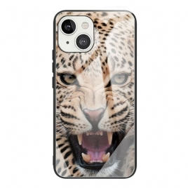 Deksel Til iPhone 13 Leopard Herdet Glass