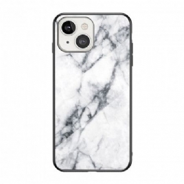 Deksel Til iPhone 13 Marmorfarger Herdet Glass