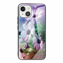 Deksel Til iPhone 13 Realistiske Blomster Herdet Glass