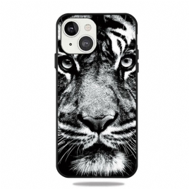 Deksel Til iPhone 13 Svart Og Hvit Tiger