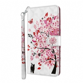 Folio Deksel Til iPhone 13 Rosa Tre Og Svart Katt