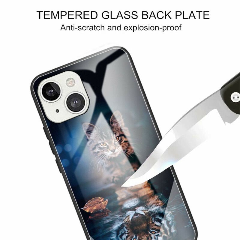 Mobildeksel Til iPhone 13 Min Tiger Herdet Glass