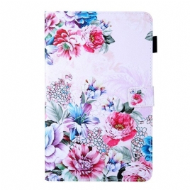 Folio Deksel Til Samsung Galaxy Tab A8 (2021) Blomsterdesign