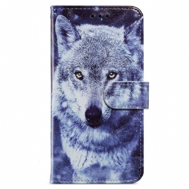 Folio Deksel Til iPhone 15 Plus Med Kjede Lanyard Wolves