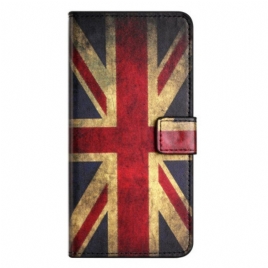 Folio Deksel Til iPhone 15 Plus Vintage Engelsk Flagg