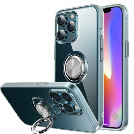 Deksel Til iPhone 13 Pro Max Transparent Med Ring-støtte