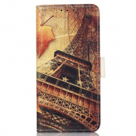 Folio Deksel Til iPhone 13 Pro Max Eiffeltårnet Om Høsten