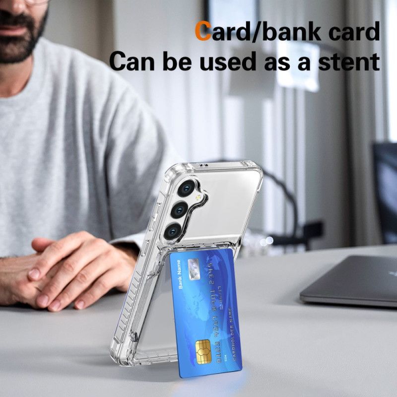 Deksel Samsung Galaxy S26 Plus Gjennomsiktig Kortholder Og Stativ