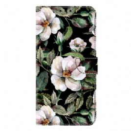 Folio Deksel Samsung Galaxy S26 Plus Hvitt Blomstermotiv
