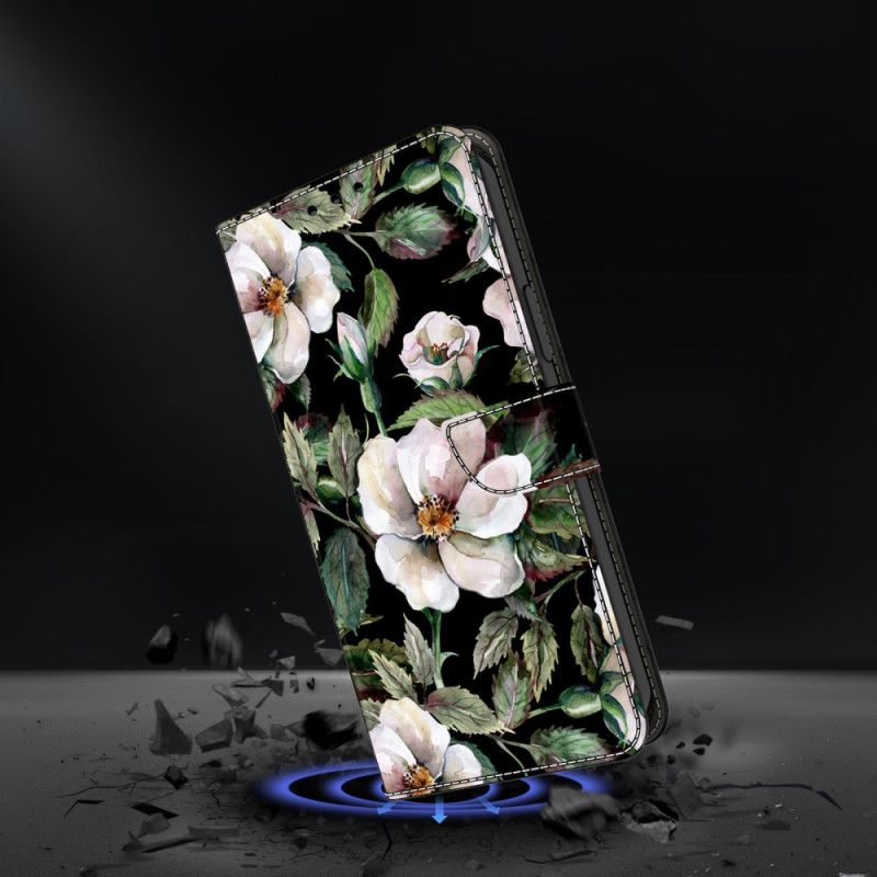 Folio Deksel Samsung Galaxy S26 Plus Hvitt Blomstermotiv