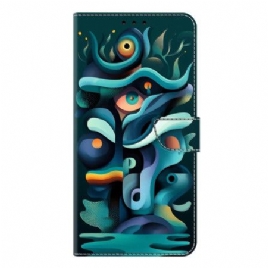 Folio Deksel Samsung Galaxy S26 Plus Ombregrønn Graffiti Beskyttelse Deksel