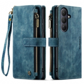 Folio Deksel Samsung Galaxy S26 Plus Semsket Skinn-effekt Caseme Beskyttelse Deksel