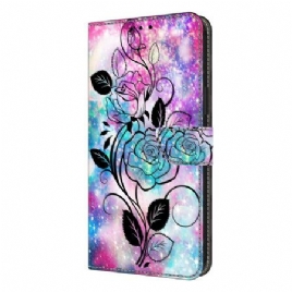 Folio Deksel Samsung Galaxy S26 Plus Tegnet Rose Beskyttelse Deksel