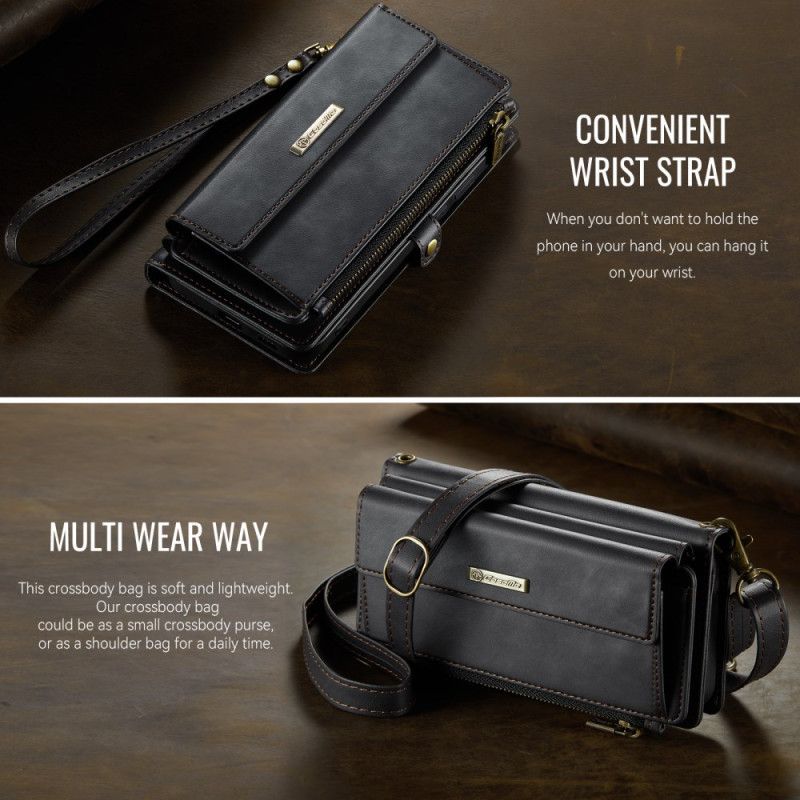 Folio Deksel Til Samsung Galaxy S26 Plus Caseme Rfid-beskyttelse Og Skulderstropp