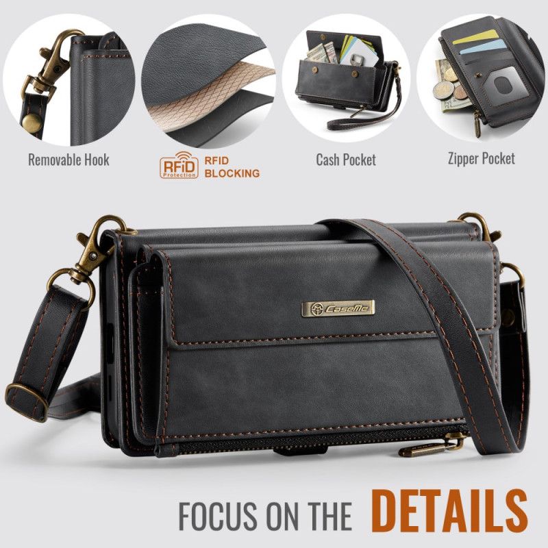 Folio Deksel Til Samsung Galaxy S26 Plus Caseme Rfid-beskyttelse Og Skulderstropp